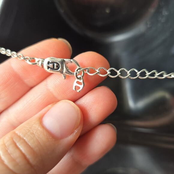 Etienne Aigner Chain long Necklace in silver tone - Picture 6 of 6